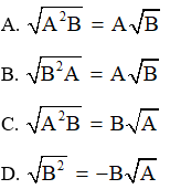 Trắc nghiệm Biến thay đổi đơn giản và giản dị biểu thức chứa chấp căn thức bậc nhị đem đáp án – Toán lớp 9 (ảnh 5)