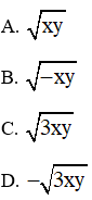 Trắc nghiệm Biến đổi đơn giản biểu thức chứa căn thức bậc hai có đáp án – Toán lớp 9 (ảnh 7)