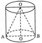 Một hình trụ có hai đáy là hai hình tròn (O; r) và (O'; r) (ảnh 1)