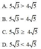 Trắc nghiệm Biến đổi đơn giản biểu thức chứa căn thức bậc hai có đáp án – Toán lớp 9 (ảnh 12)