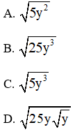 Trắc nghiệm Biến đổi đơn giản biểu thức chứa căn thức bậc hai có đáp án – Toán lớp 9 (ảnh 13)