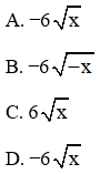 Trắc nghiệm Biến đổi đơn giản biểu thức chứa căn thức bậc hai có đáp án – Toán lớp 9 (ảnh 15)
