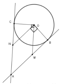 Trắc nghiệm Dấu hiệu nhận biết tiếp tuyến của đường tròn có đáp án – Toán lớp 9 (ảnh 3)