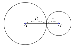 Trắc nghiệm Vị trí tương đối của hai đường tròn có đáp án – Toán lớp 9 (ảnh 2)