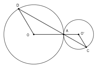 Trắc nghiệm Vị trí tương đối của hai đường tròn có đáp án – Toán lớp 9 (ảnh 4)