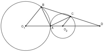 Trắc nghiệm Vị trí tương đối của hai đường tròn (Tiếp theo) có đáp án – Toán lớp 9 (ảnh 3)