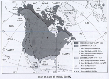 Sách bài tập Địa lí 7 Bài 14: Đặc điểm tự nhiên Bắc Mỹ - Cánh diều (ảnh 1)