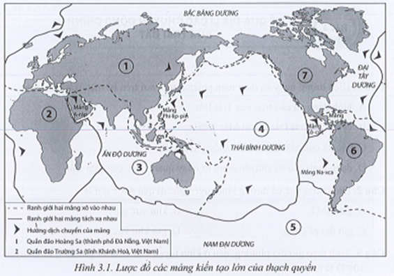 Sách bài tập Địa lí 10 Bài 3: Trái Đất. Thuyết kiến tạo mảng - Cánh diều (ảnh 1)