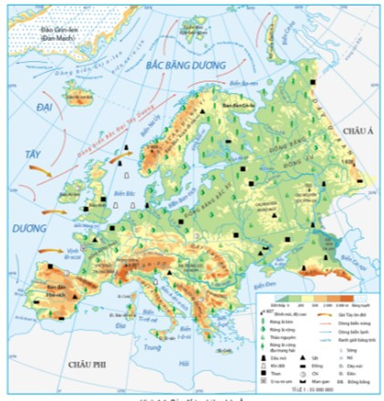 Sách bài tập Địa lí 7 Bài 1: Vị trí địa lí, đặc điểm tự nhiên châu Âu - Kết nối tri thức (ảnh 1)