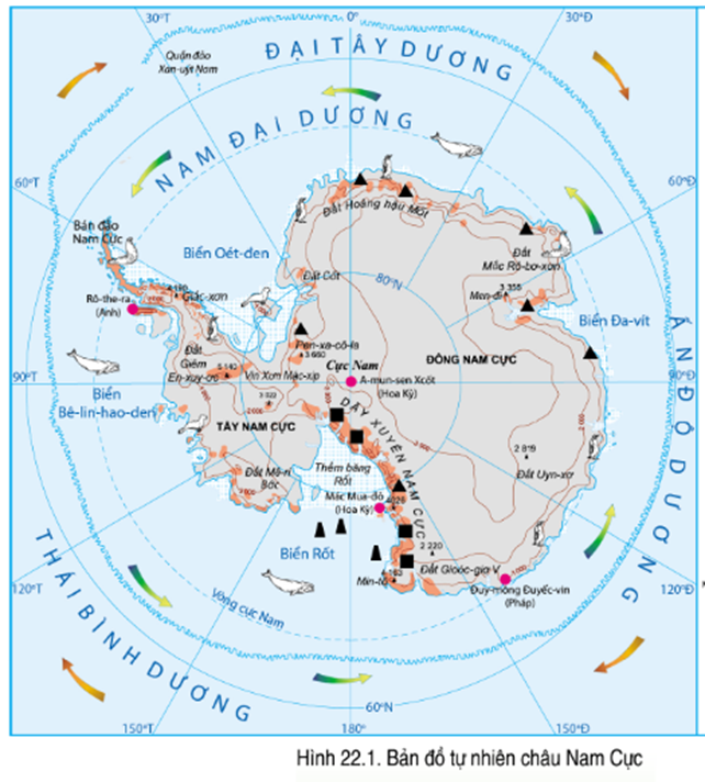 Sách bài tập Địa lí 7 Bài 22: Vị trí địa lí, lịch sử khám phá và nghiên cứu châu Nam Cực - Chân trời sáng tạo (ảnh 1)