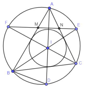 Bài tập về góc có đỉnh nằm trong đường tròn, góc có đỉnh nằm ngoài đường tròn và cách giải – Toán lớp 9 (ảnh 1)