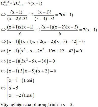 Cách giải phương trình, bất phương trình tổ hợp chi tiết nhất – Toán lớp 11 (ảnh 1)