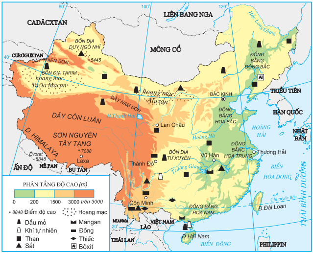 Lý thuyết Trung Quốc – Tự nhiên, dân cư và tình hình phát triển kinh tế | Địa lí lớp 11 (ảnh 1)