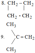 Trong số 9 chất dưới đây, những chất nào là đồng đẳng của nhau (ảnh 1)