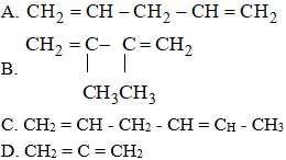 Trong các chất dưới đây, chất nào là ankađien liên hợp (ảnh 1)