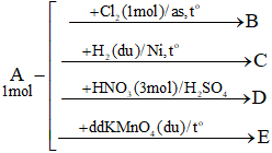 A là một đồng đẳng của benzen có tỉ khối hơi so với metan bằng 5,75 (ảnh 1)