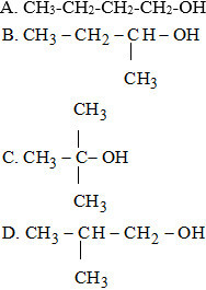 Ancol X có công thức phân tử C4H10O. Khi đun X với H2SO4 đặc  (ảnh 1)