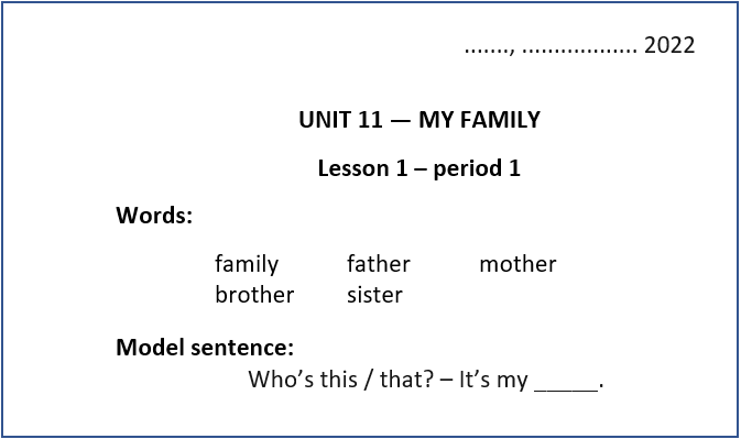 Giáo án Tiếng Anh lớp 3 Unit 11 (Global Success 2023): My family (ảnh 1)