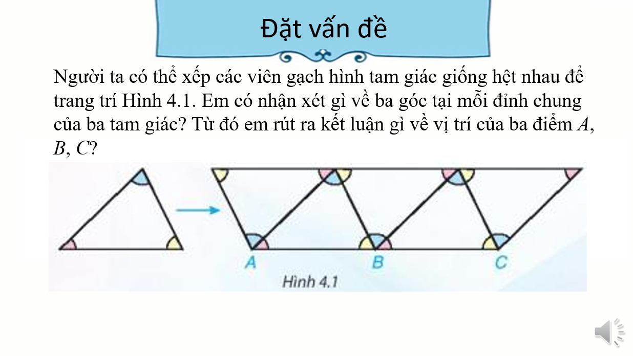Giáo án điện tử Tổng ba góc của một tam giác | Bài giảng PPT Toán 7 Kết nối tri thức (ảnh 1)