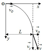 Một vật được ném ngang ở độ cao h = 80 m với vận tốc ban đầu (ảnh 1)