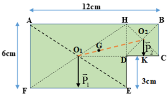 Hãy xác định trọng tâm của một bản phẳng mỏng, đồng chất, hình chữ nhật (ảnh 1)