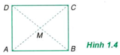 Hãy cho biết các tọa độ của điểm M nằm chính giữa một bức tường hình chữ nhật ABCD có cạnh (ảnh 1)