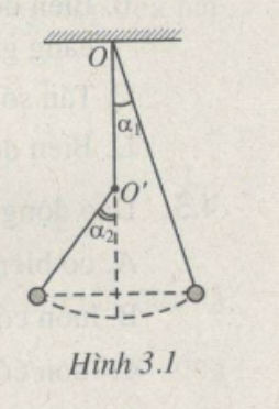Một con lắc đơn dài 2,0 m. Phía dưới điểm treo O trên phương thẳng đứng có một chiếc đinh (ảnh 1)