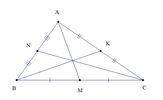 Tính chất ba đường trung tuyến của tam giác (Lý thuyết + Bài tập toán lớp 7) – Cánh diều (ảnh 1)