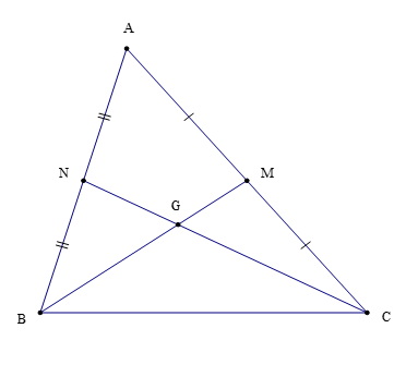 Tính chất ba đường trung tuyến của tam giác (Lý thuyết + Bài tập toán lớp 7) - Cánh diều (ảnh 1)