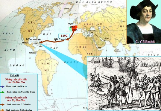 Lý thuyết Địa Lí 7 Bài 13: Phát kiến ra châu Mỹ, vị trí địa lí và phạm vi châu Mỹ  - Chân trời sáng tạo (ảnh 1)