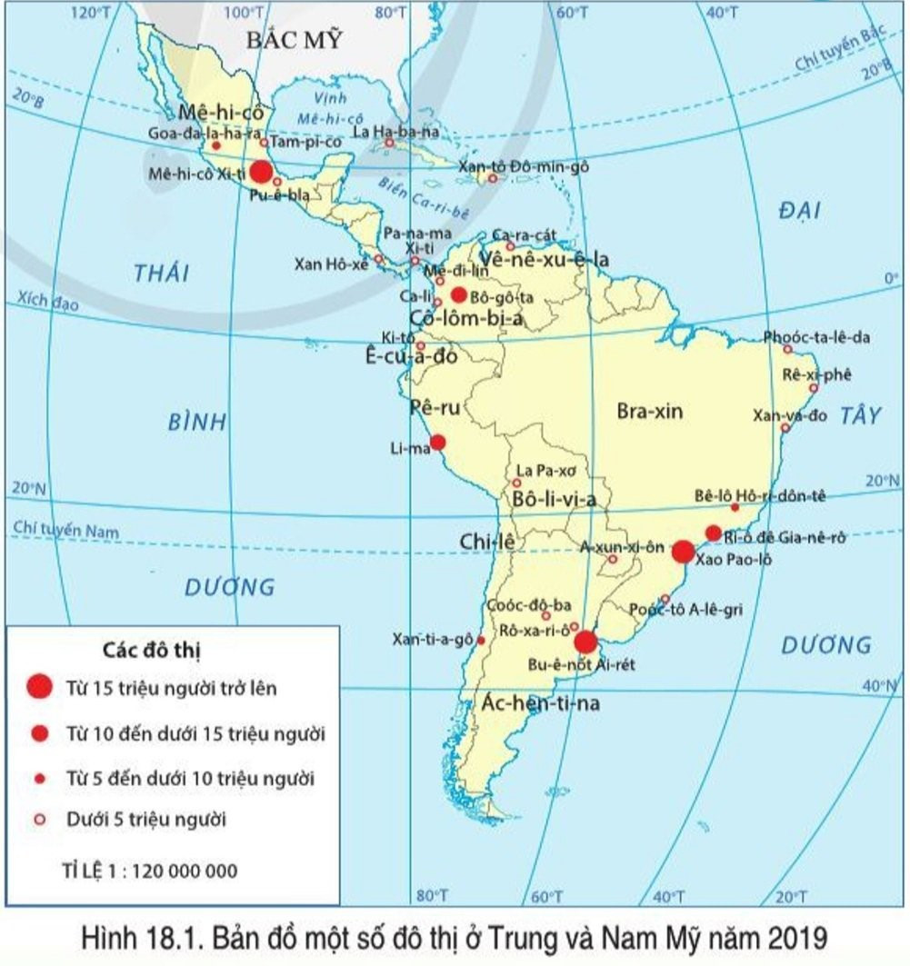 Lý thuyết Địa Lí 7 Bài 17: Đặc điểm dân cư Trung và Nam Mỹ, vấn đề đô thị hóa, văn hóa Mỹ Latinh - Chân trời sáng tạo (ảnh 1)