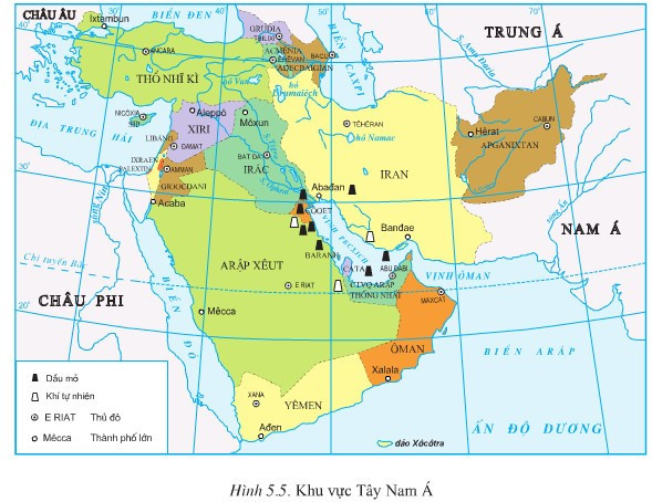 Lý thuyết Địa Lí 7 Bài 7: Bản đồ chính trị Châu Á, các khu vực của châu Á - Chân trời sáng tạo (ảnh 1)