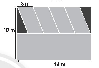 Khu đậu xe ô tô của một cửa hàng có dạng hình chữ nhật với chiều dài 14 m (ảnh 1)