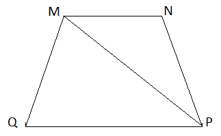 Cho hình thang cân MNPQ với cạnh đáy là MN và PQ, PN = 6 cm, PM = 10 cm (ảnh 1)