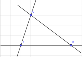 Vẽ ba điểm sao cho chúng không cùng nằm trên một đường thẳng (ảnh 1)