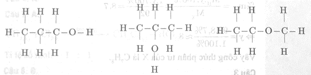 Số công thức cấu tạo có thể có của phân tử C3H8O là (ảnh 1)