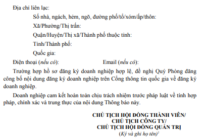 Mẫu thông báo thay đổi người đại diện theo pháp luật mới nhất [Năm 2023]  (ảnh 1)