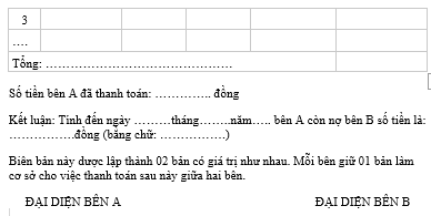 Mẫu biên bản xác nhận công nợ mới nhất [Năm 2023] (ảnh 1)