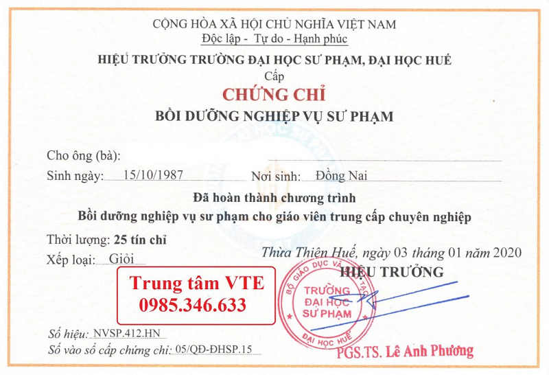 Chứng chỉ nghiệp vụ sư phạm là gì? Học chứng chỉ nghiệp vụ sư phạm ở đâu? Mới nhất [Năm 2023] (ảnh 1)