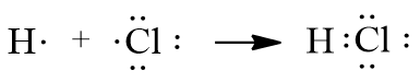 Công thức Lewis của HCl ( hydrogen chloride) theo chương trình mới (ảnh 1)
