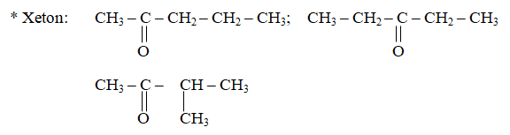 Ứng Với Công Thức C5¬H10O Có Bao Nhiêu Dông Phân Xeton A. 2 B. 3 C.4 D. 5