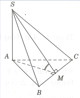 Cho hình chóp S ABC có đáy ABC là tam giác đều cạnh a Cạnh bên sa a 3 và vuông góc với mặt đáy  abc Gọi   là góc giữa hai mặt phẳng sbc và abc Mệnh đề nào sau đây đúng (ảnh 1)