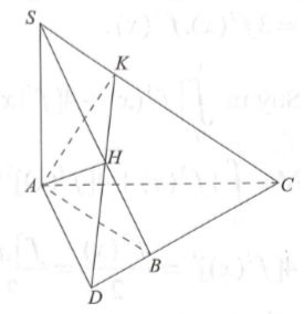 Trong không gian Oxyz, cho điểm A(1;0;2), B(-2;0;5), C(0;-1;7). Trên đường thẳng d vuông góc với mặt phẳng (ABC) (ảnh 1)