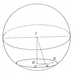 Trong không gian hệ tọa độ Oxyz, cho mặt cầu thiết diện của (ảnh 1)
