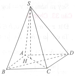Cho hình chóp S.ABCD có đáy ABCD là hình vuông cạnh a, tam giác SAC vuông tại S và nằm trong mặt phẳng vuông góc với ABCD (ảnh 1)