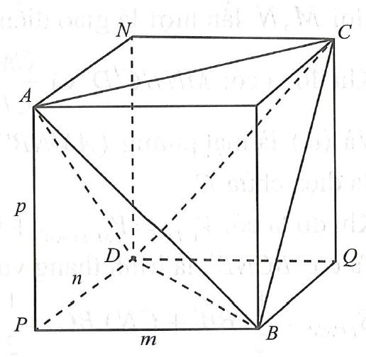 Cho tứ diện ABCD có AB = CD = 11m, BC = AD = 20m, BD = AC = 21m. Tính thể tích khối tứ diện ABCD (ảnh 1)