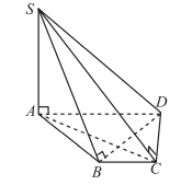 Cho hình chóp S.ABCD có đáy là hình thang cân, SA vuông góc (ABCD), AD = 2BC = 2AB. Trong tất cả các tam giác mà 3 (ảnh 1)