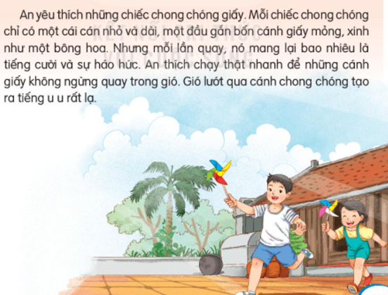 Giải Tiếng Việt lớp 2 Tập 1 Bài 32: Chơi chong chóng – Kết nối tri thức (ảnh 1)