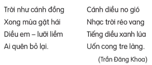 Giải Tiếng Việt lớp 2 Tập 1 Bài 21: Thả diều – Kết nối tri thức (ảnh 1)