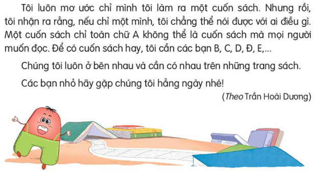 Giải Tiếng Việt lớp 2 Tập 1 Bài 19: Chữ A và những người bạn – Kết nối tri thức (ảnh 1)